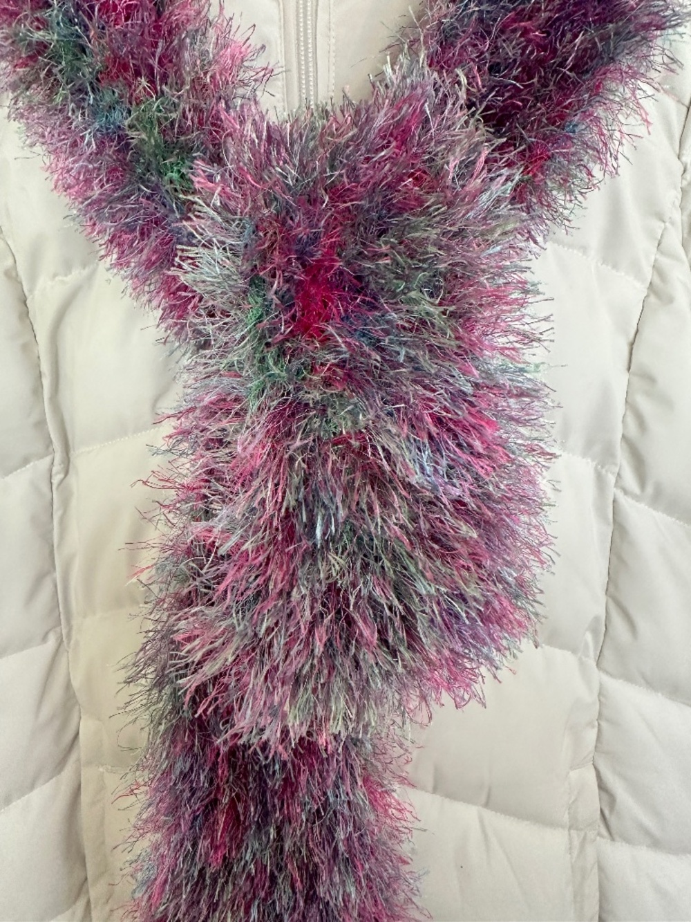Womens Scarf Hand Made High End Designer 53x5" approx.  Beautiful!